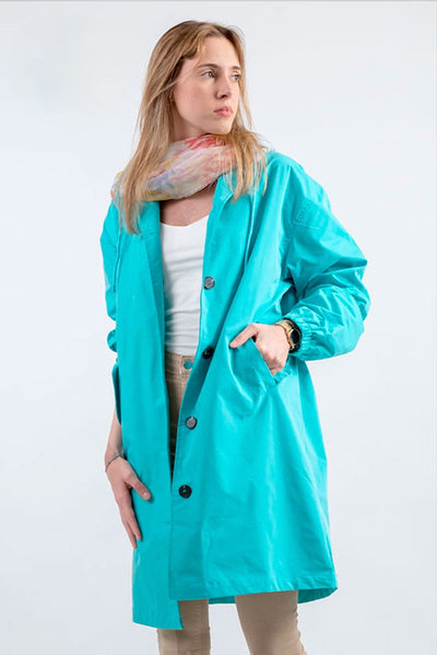ELEKTRISK CYAN VINDJACKA
