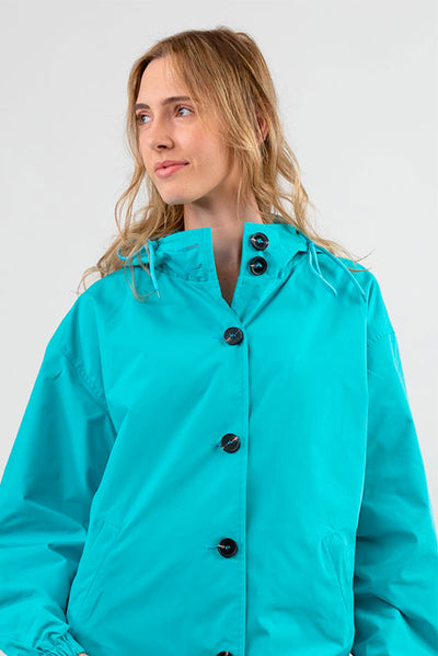 ELEKTRISK CYAN VINDJACKA