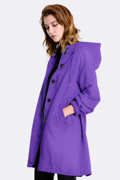 GINGHAM ULTRAVIOLETT VINDJACKA