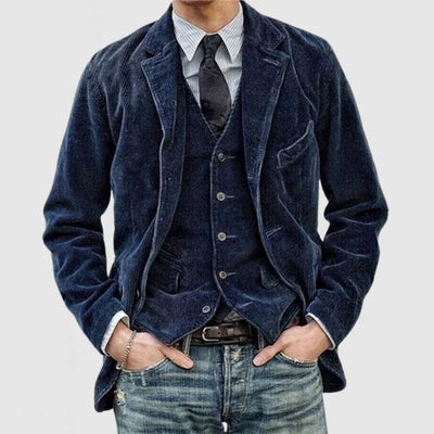 Gary | Vintage-jacka och väst i corduroy för herr