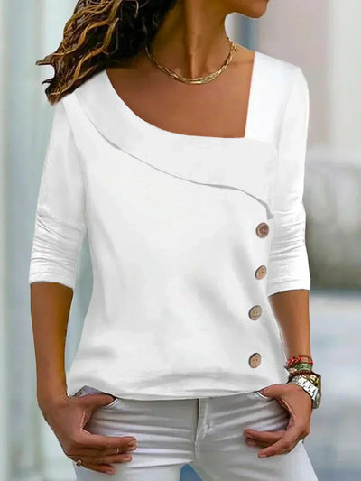 Selma | Stilren Blus med Mjuk Elegans