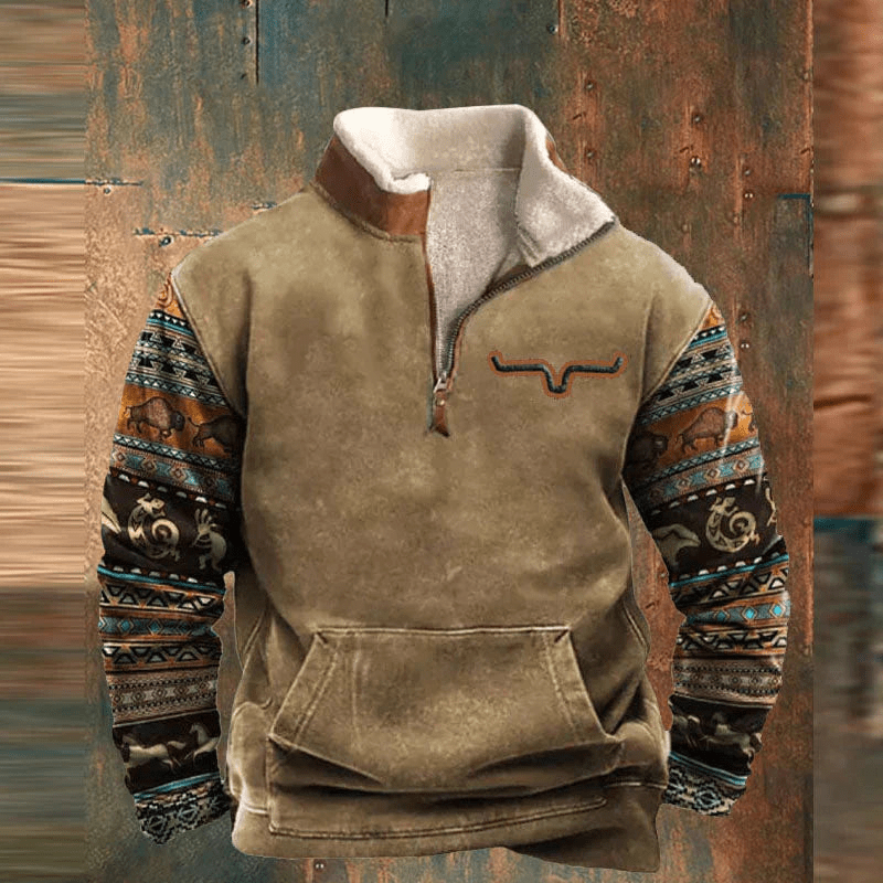 Tommy | Graphic Zip-Up Sweatshirt för Herrar