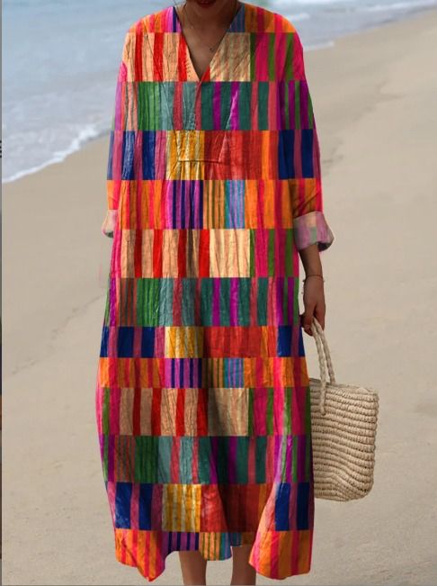 Marika | Boho-chic vintageklänning med konstnärlig känsla