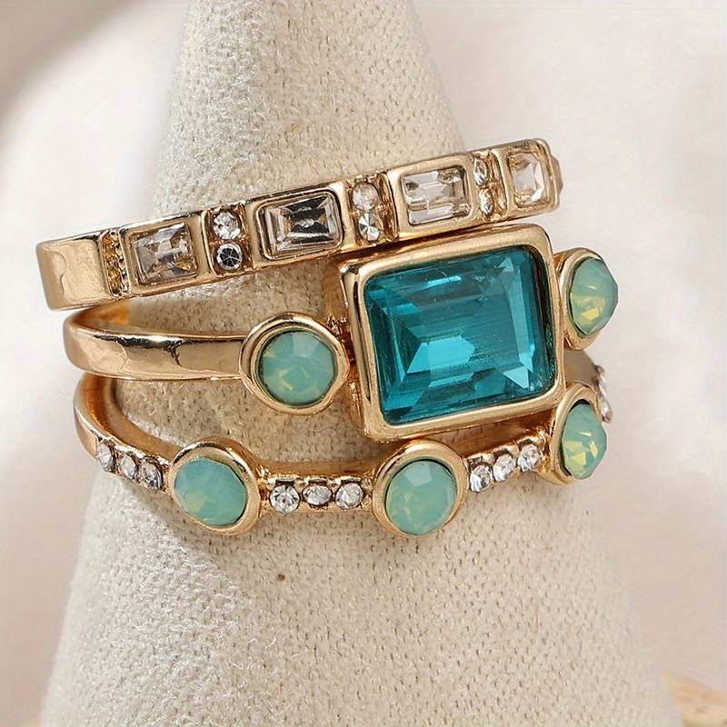 Sigrid | Vintage-ring med blå zirkon