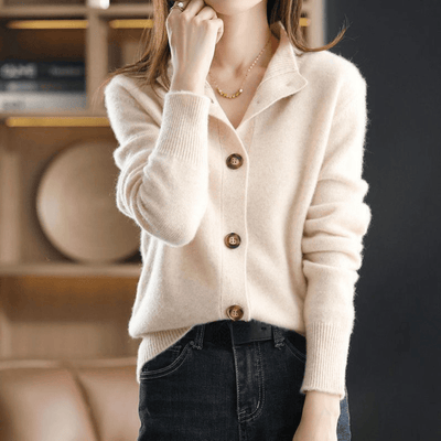 Anny | Lyxig Cashmere Stickad Kavaj