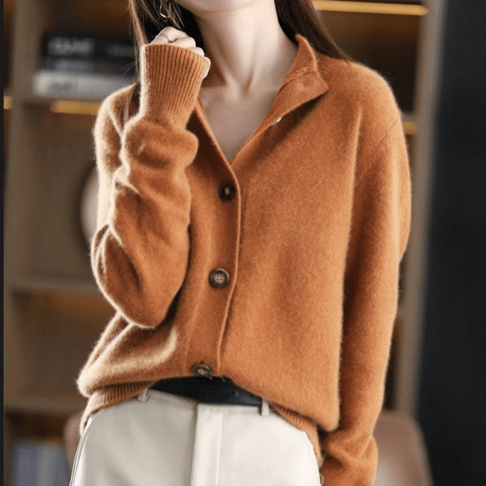 Anny | Lyxig Cashmere Stickad Kavaj