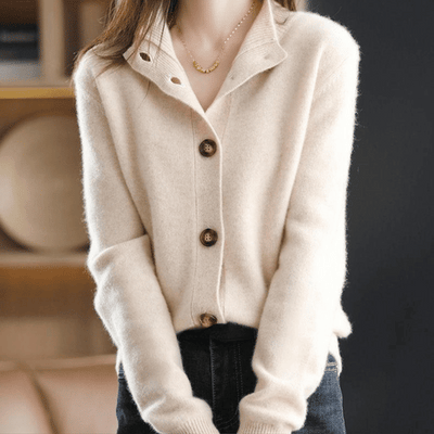 Anny | Lyxig Cashmere Stickad Kavaj