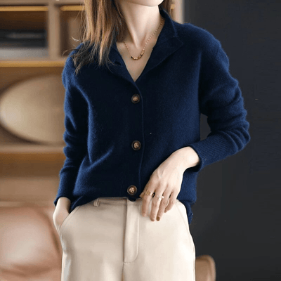 Anny | Lyxig Cashmere Stickad Kavaj