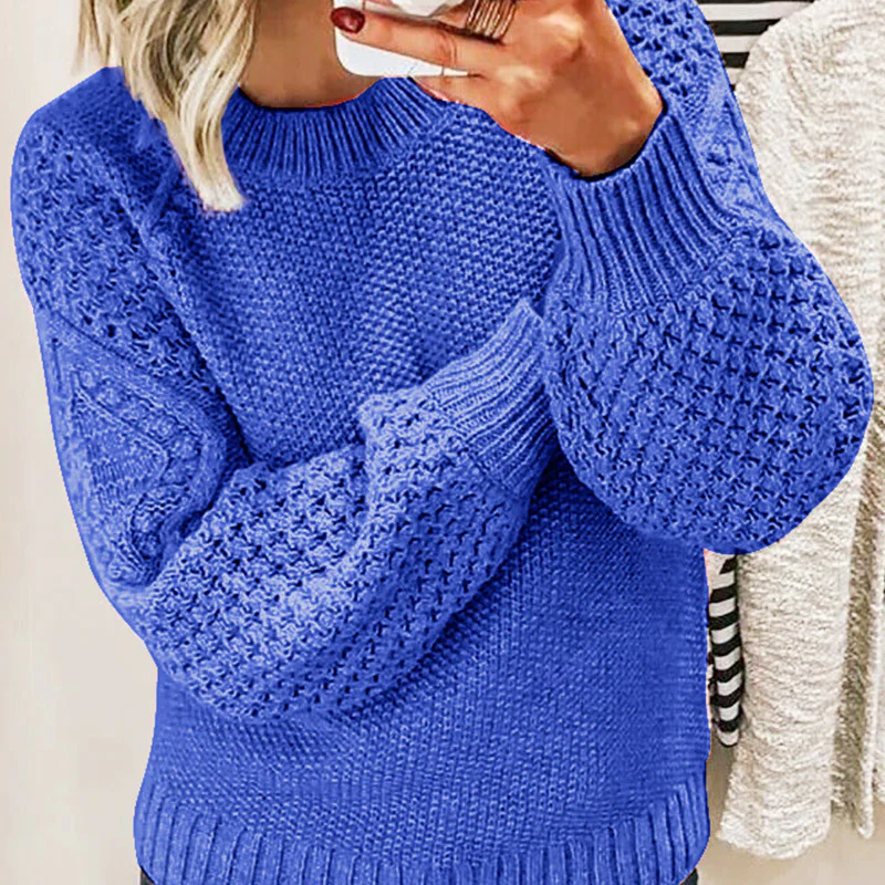 Marielle | Oversized tröja i ullblandning med kabelstickning