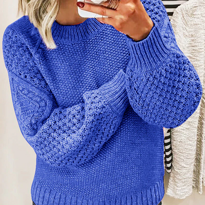 Marielle | Oversized tröja i ullblandning med kabelstickning