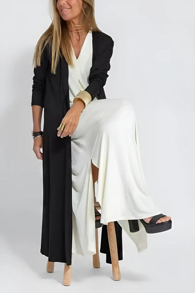Luna | Elegant Långklänning med Gratis Matchande Cardigan