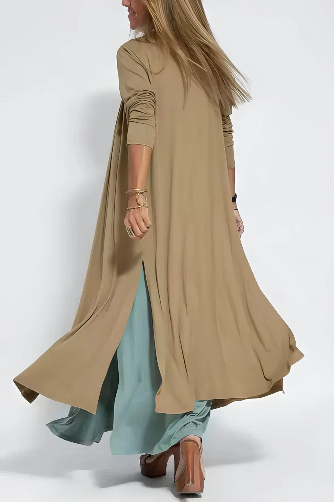 Luna | Elegant Långklänning med Gratis Matchande Cardigan